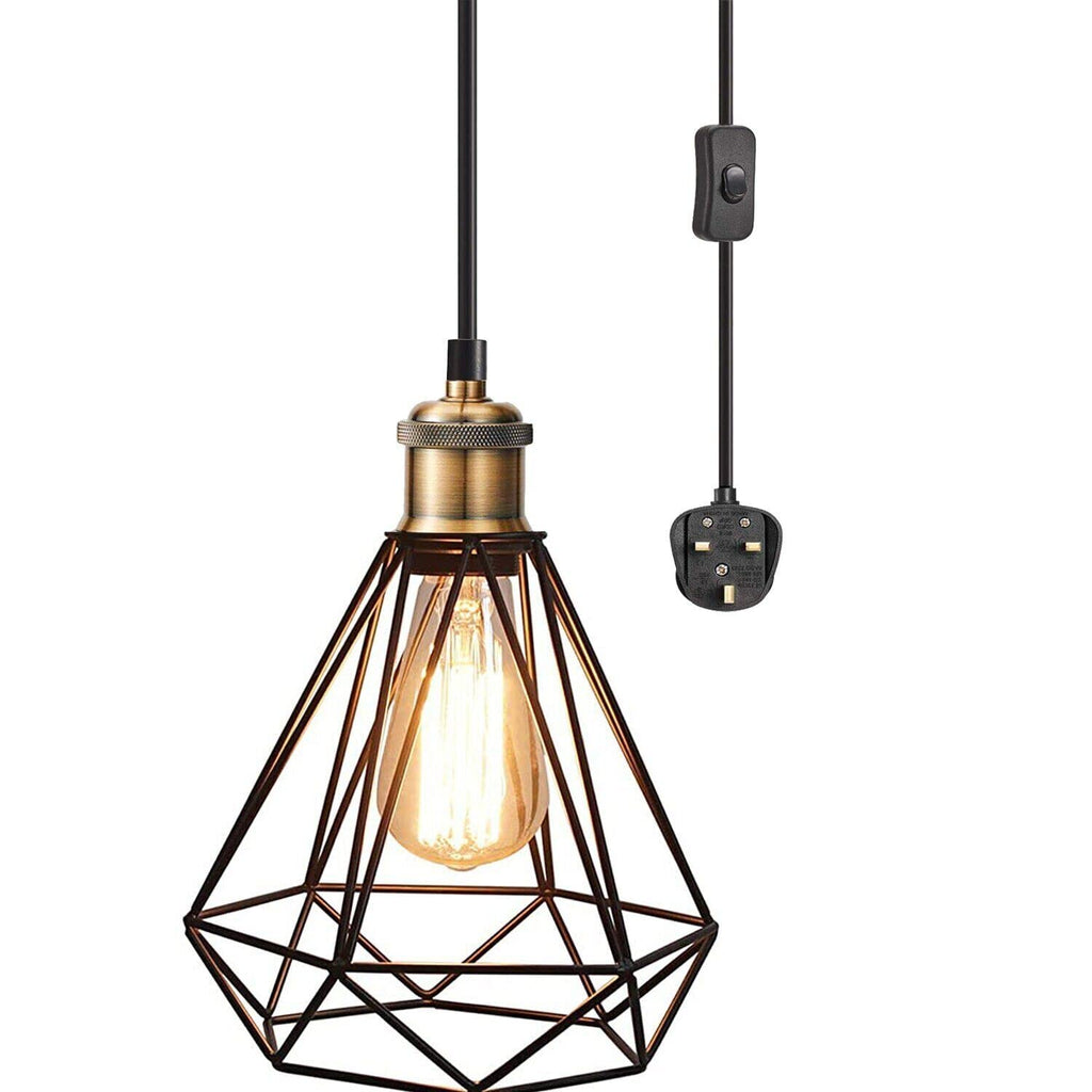 4m Plug in Pendant Light with Switch ~6221