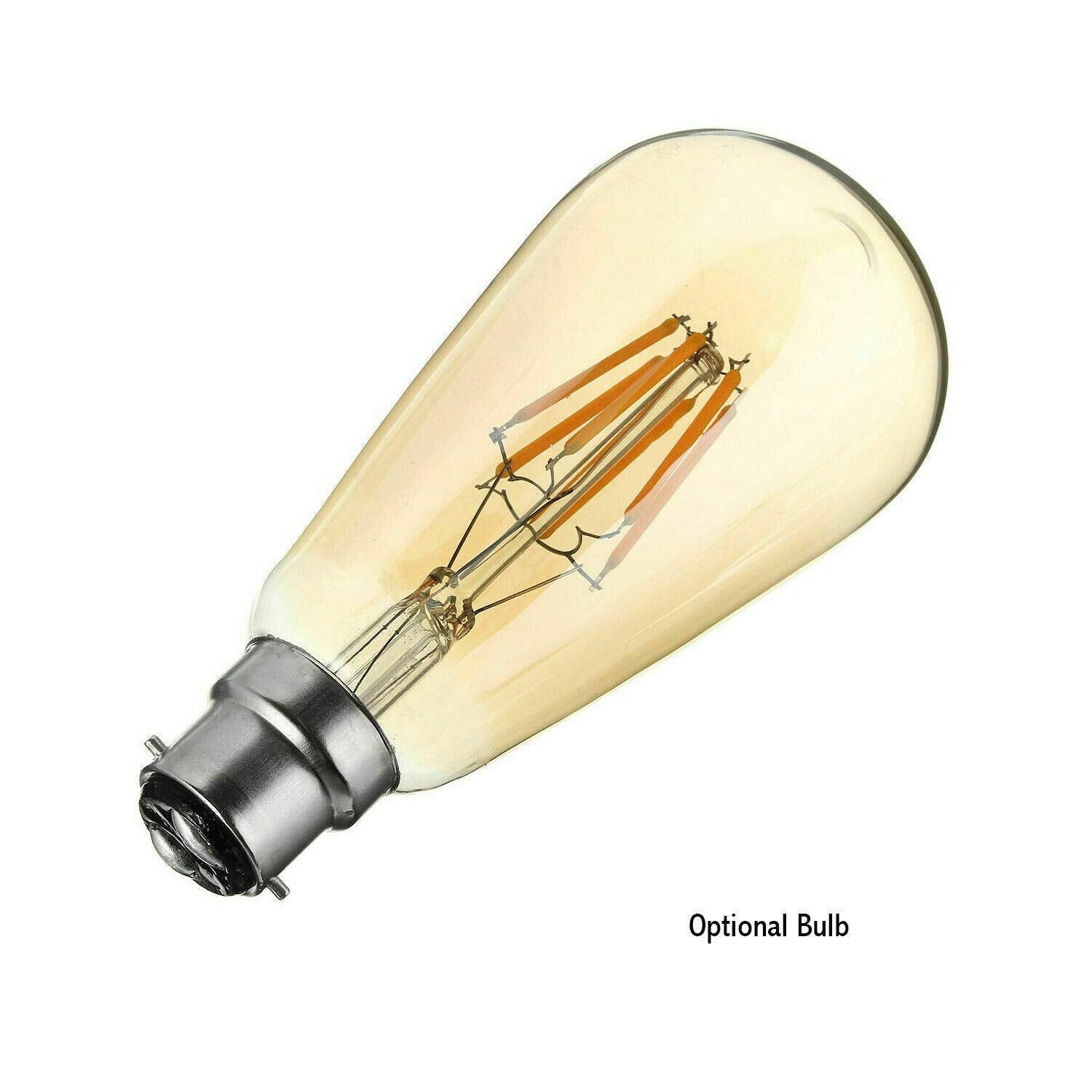 Industrial Retro Pipe Ceiling Light Fixture, Vintage B22 Bayonet Socket