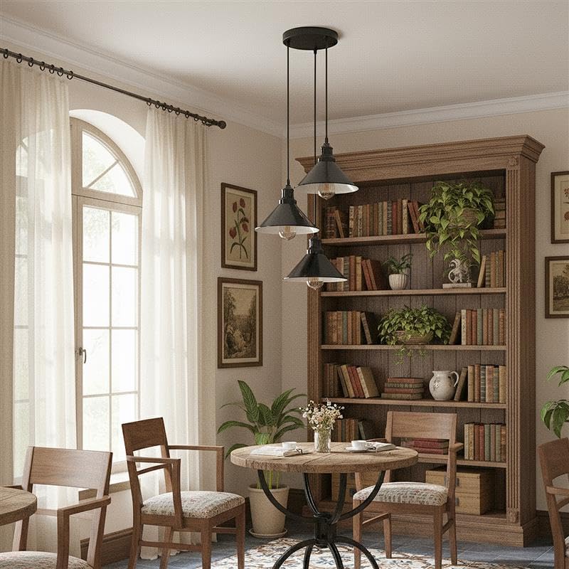 Industrial Metal Cage Pendant Light, E27 Holder Vintage Ceiling Lamp