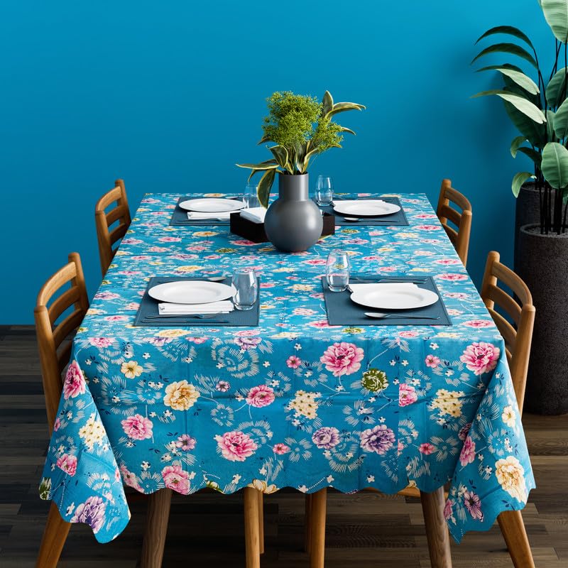 Modern Rectangular Printed Polyester Tablecloth for Dining & Decor, 59x43 Inches