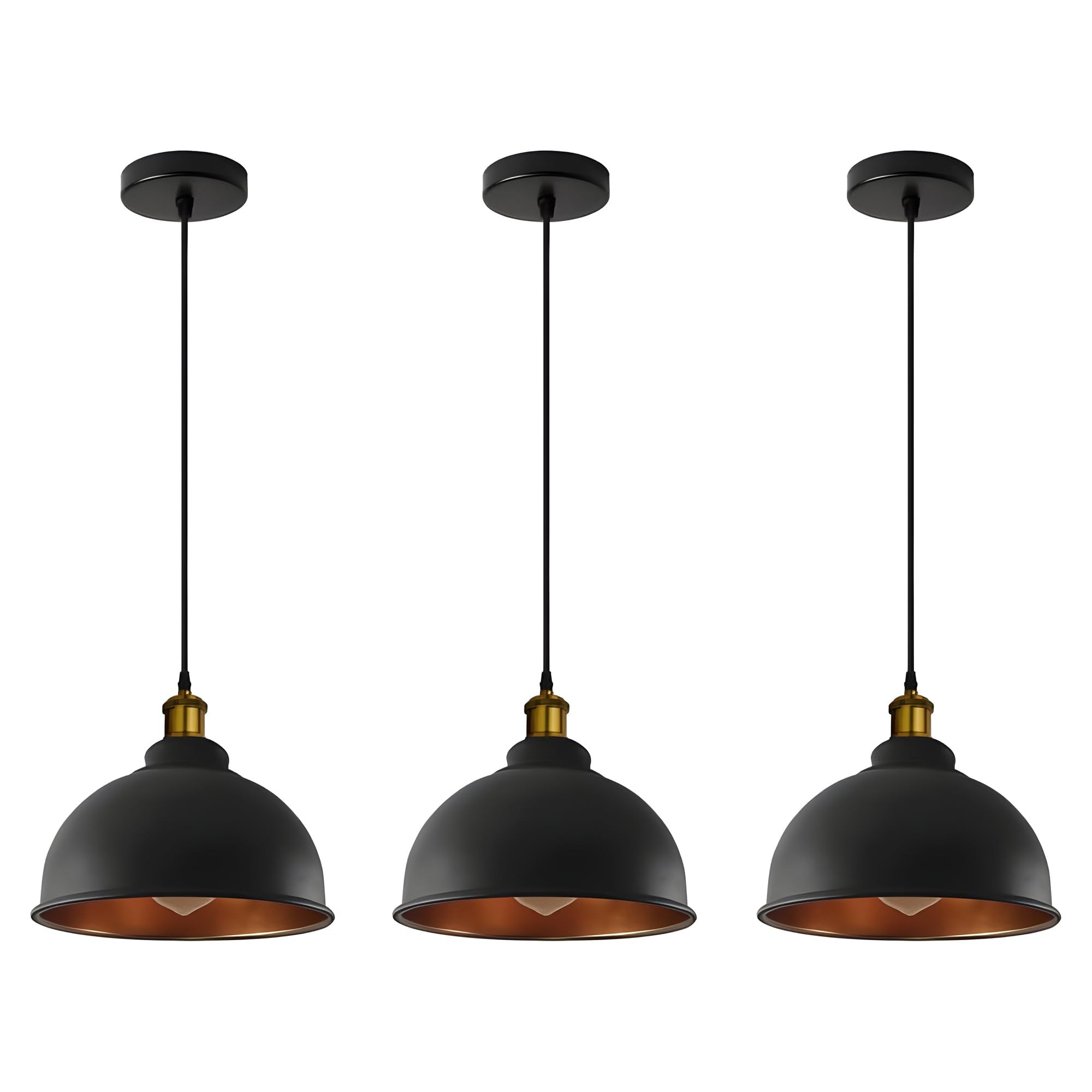 3 PCs Single Pendant Light E27 Metal ~6150