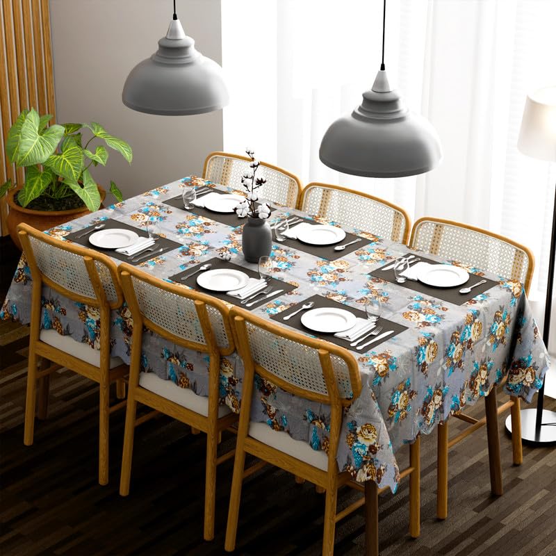 Modern Rectangular Printed Polyester Tablecloth for Dining & Decor, 59x43 Inches