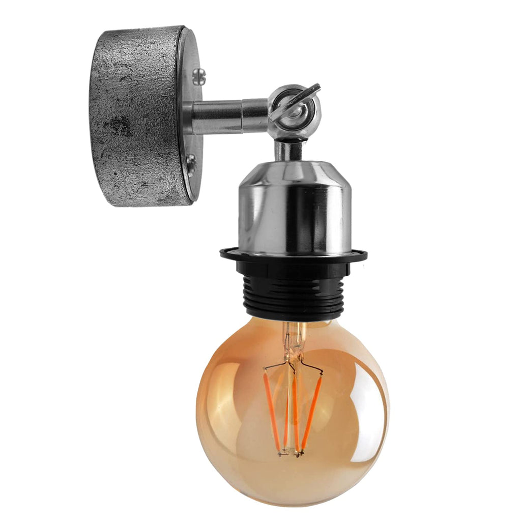 Industrial Vintage Steampunk Wall Sconce Light Fixture - Galvanized Metal Edison Style
