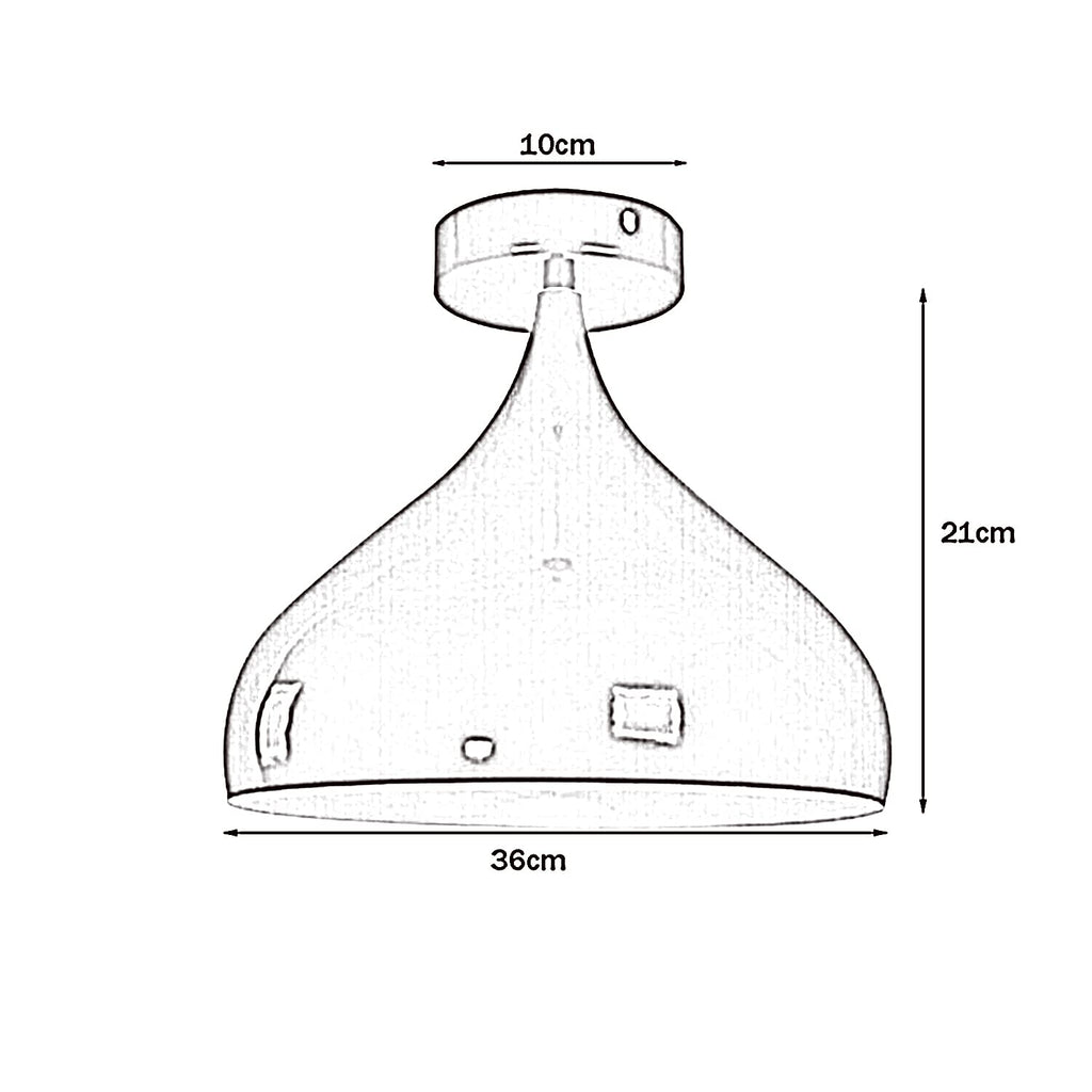 Modern E27 Flush Mount Ceiling Light with Metal ~6275