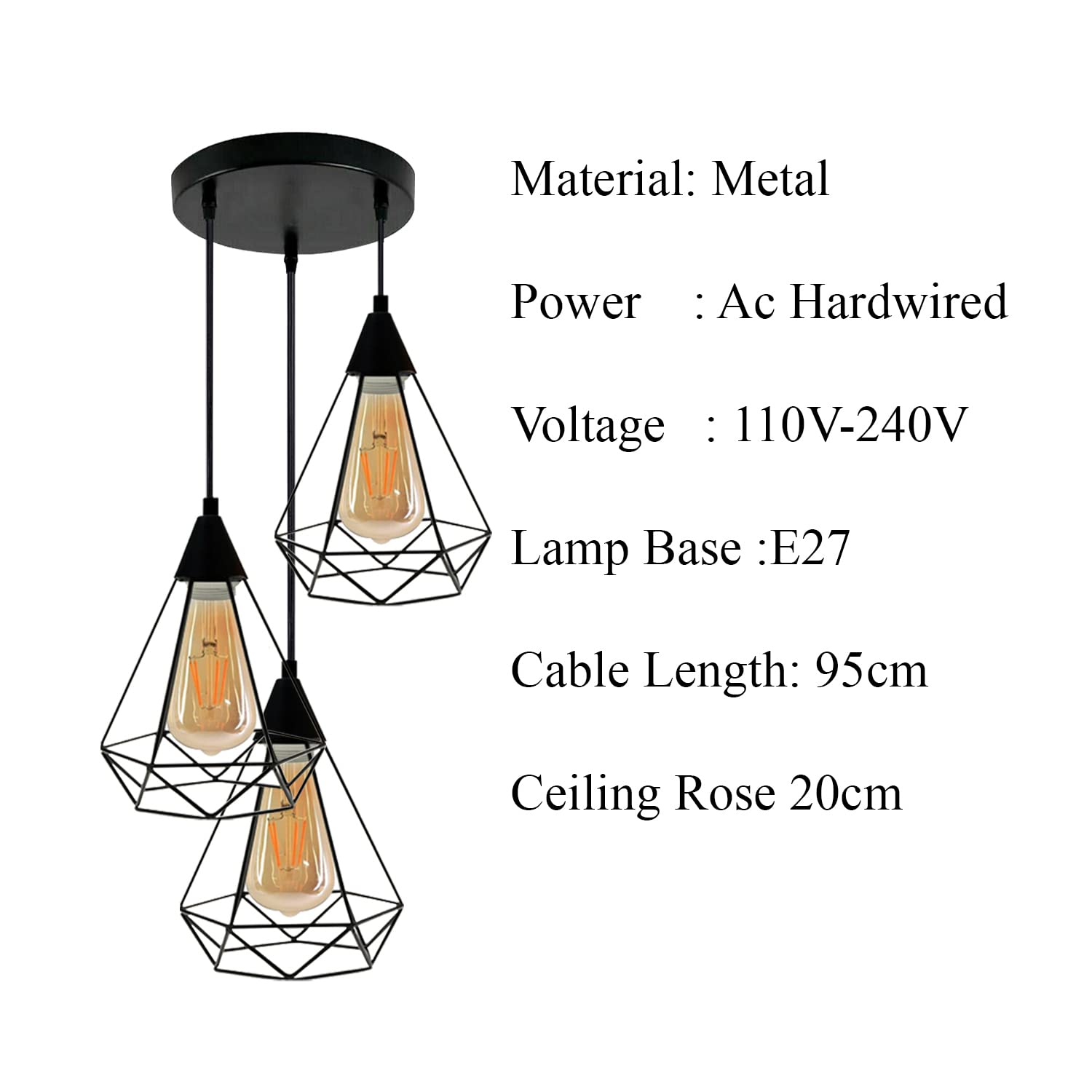 Industrial Metal Ceiling Pendant Lamp ~6354