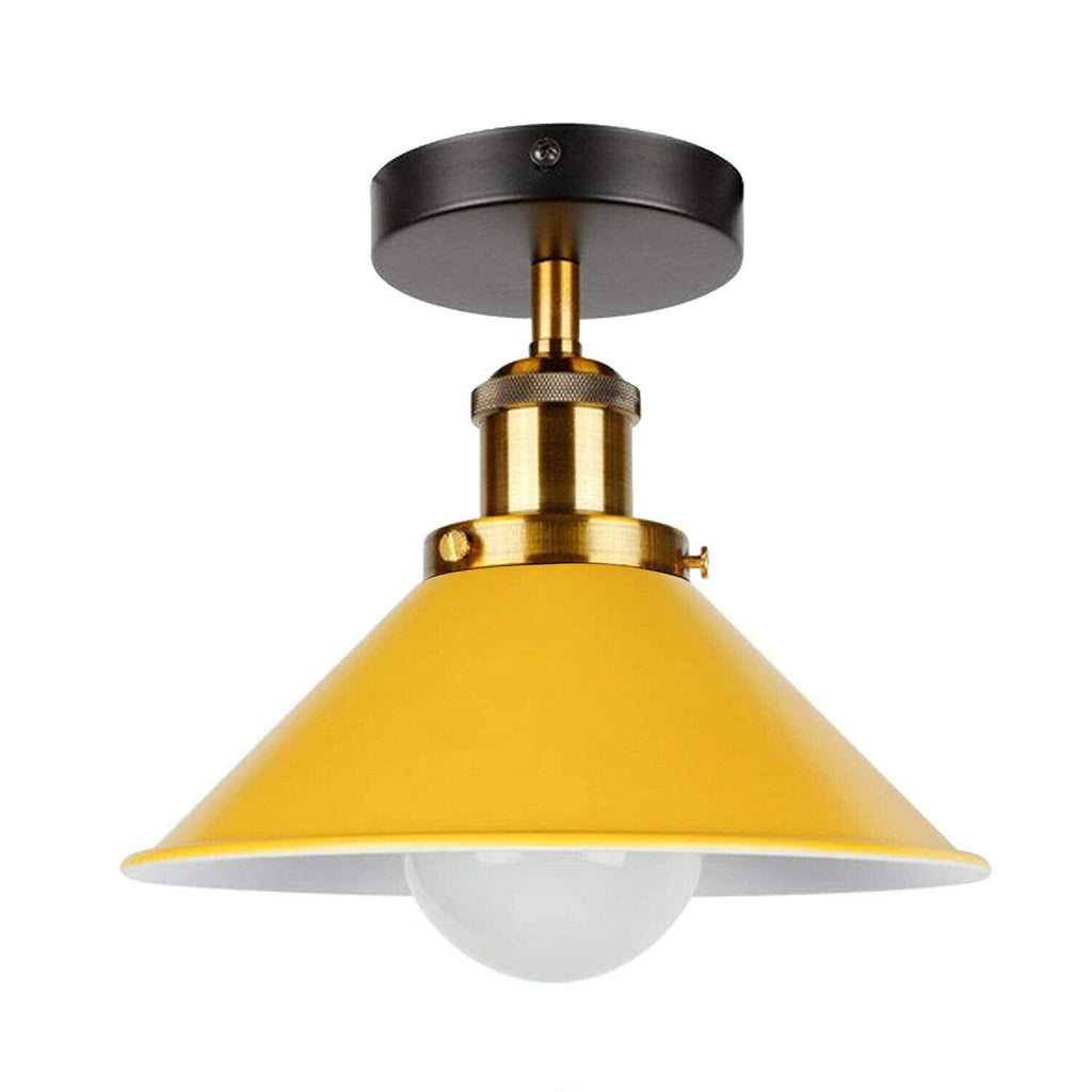 Modern Metal Semi Flush Mount Ceiling Light Fixture, E27 Bulb, Vintage Charm