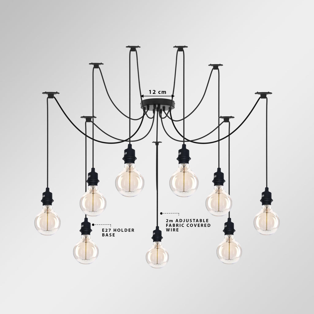 Industrial Vintage E27 Ceiling Chandelier Light ~6298