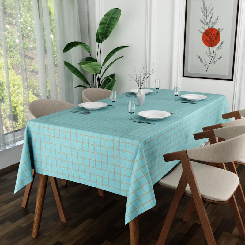 Durable Rectangular Polyester Fabric Tablecloth: Washable, Oil-Proof, Stain-Resistant Table Cover