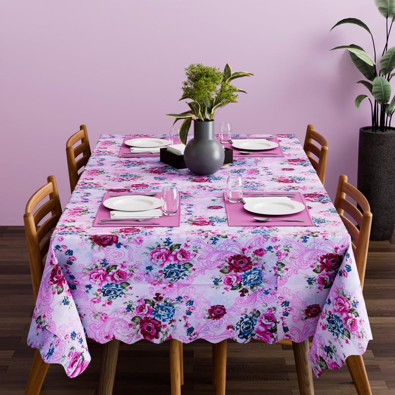 Modern Rectangular Printed Polyester Tablecloth for Dining & Decor, 59x43 Inches