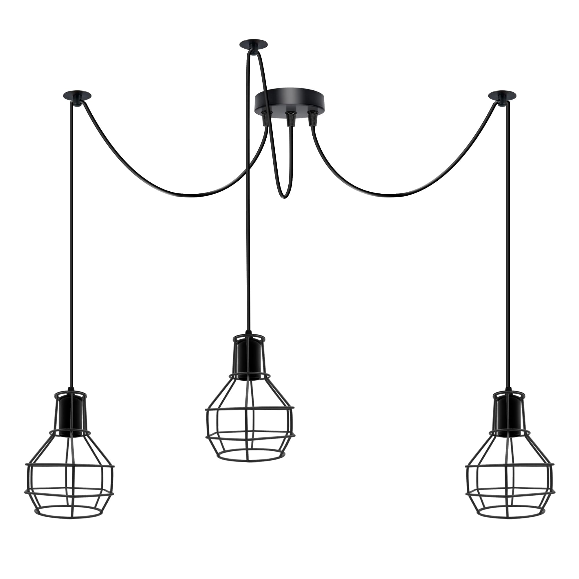 Modern Industrial Spider Pendant Chandelier Lighting Kit – Multi-Arm Ceiling Fixture