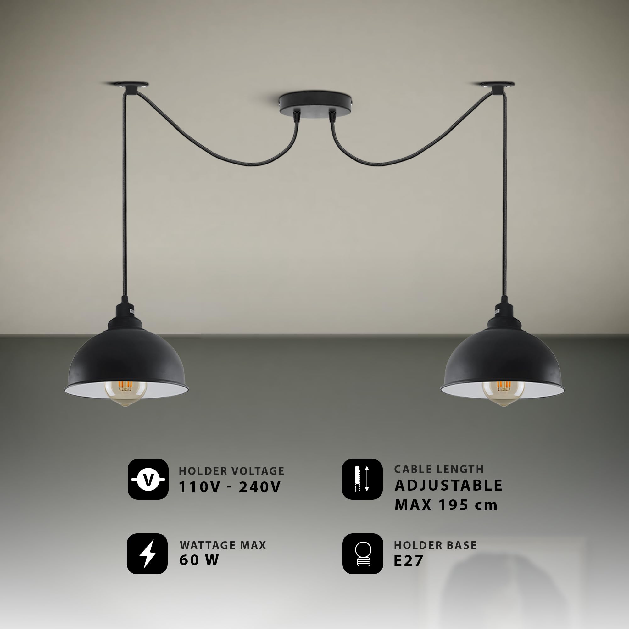 Vintage Mosaic Glass Adjustable Pendant Ceiling Light – Retro Style Statement Lighting Fixture