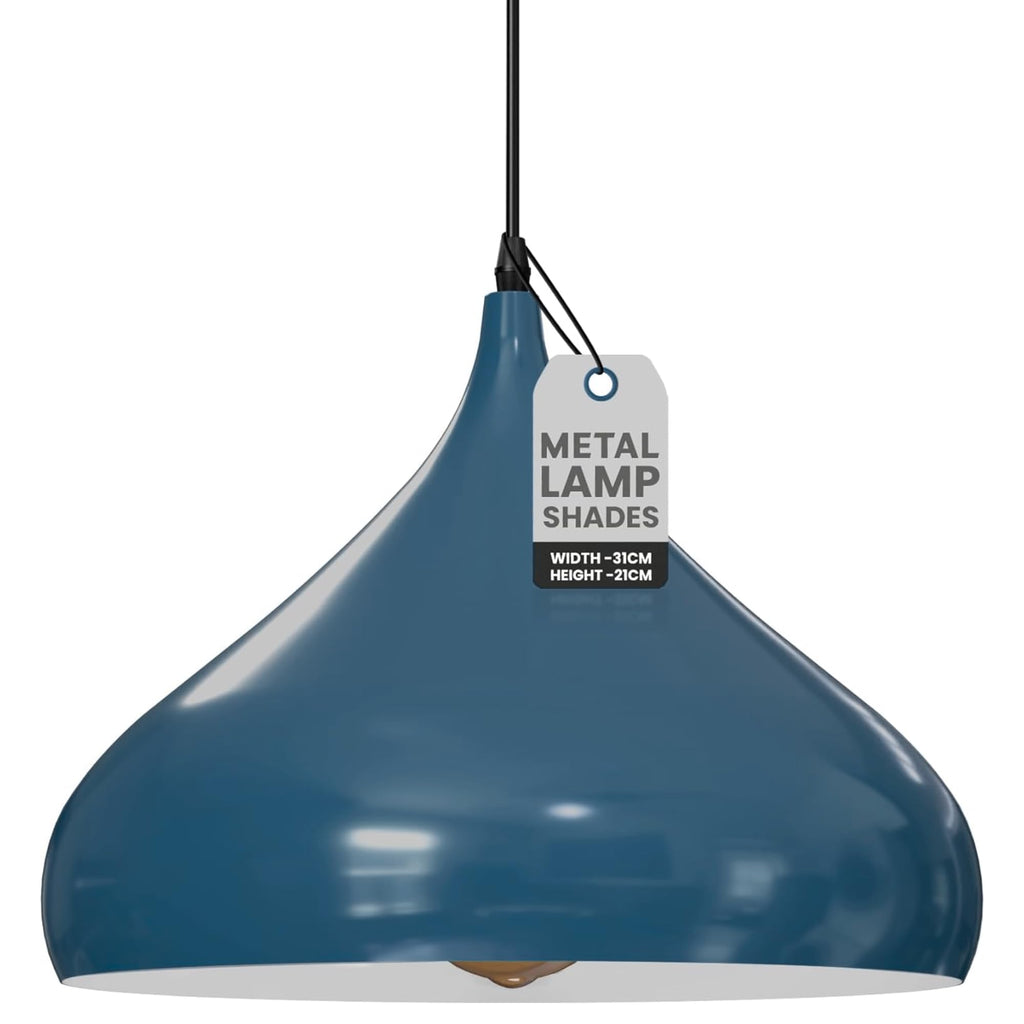 Industrial Metal Dome Pendant Light Shade, Vintage Retro Easy-Fit E27