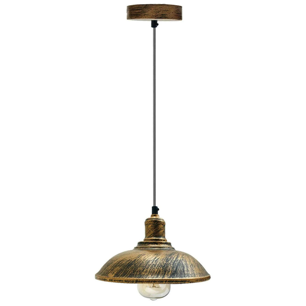 Industrial Vintage Metal Shade Hanging Ceiling Pendant Light Fixture E27 Base