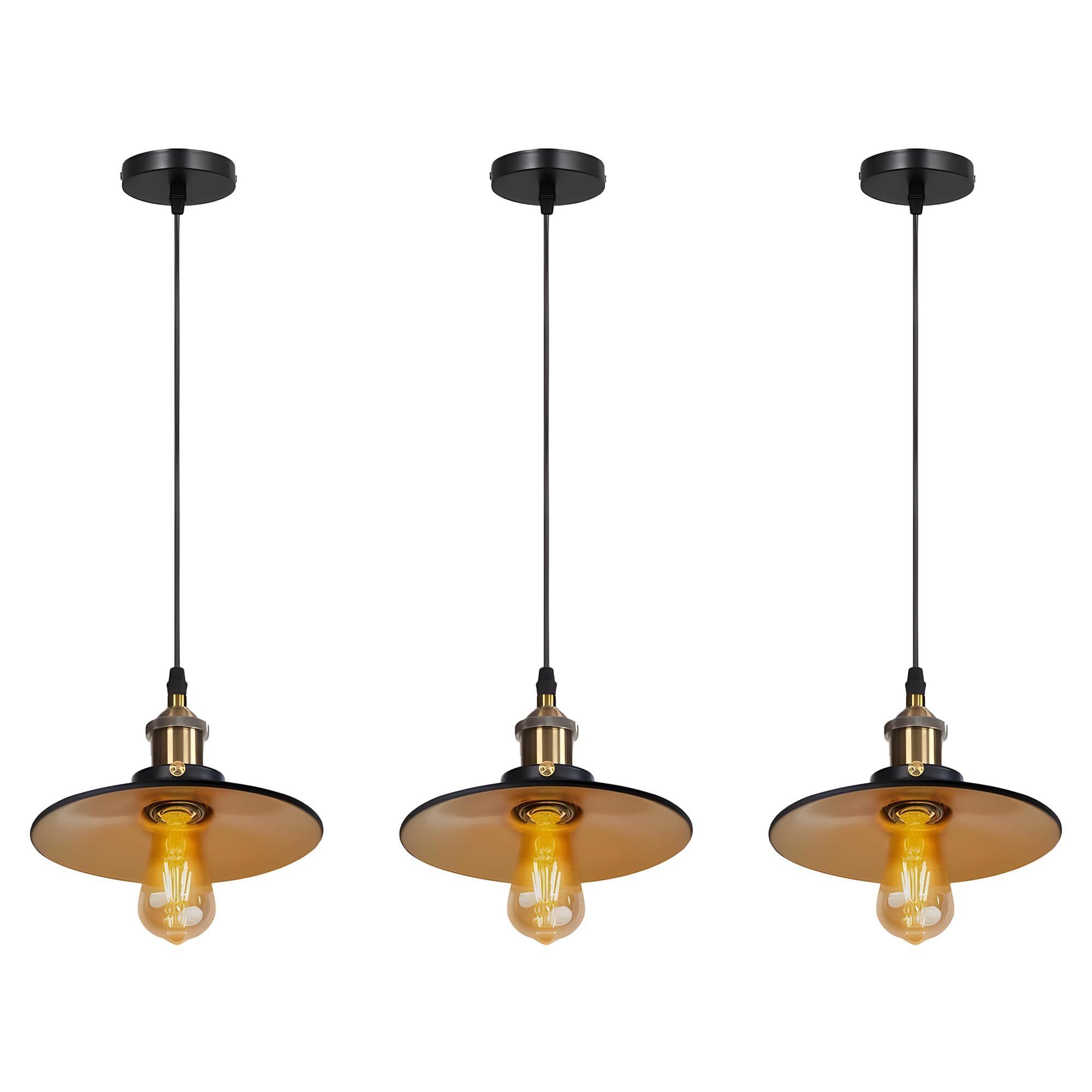 3 PCs Single Pendant Light E27 Metal ~6150