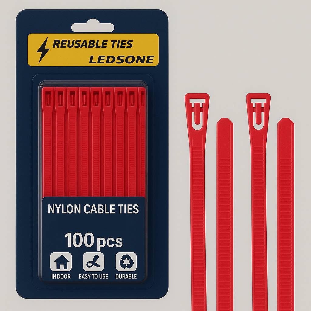 Heavy Duty Reusable Cable Ties: Hook & Loop Fastener for Organization