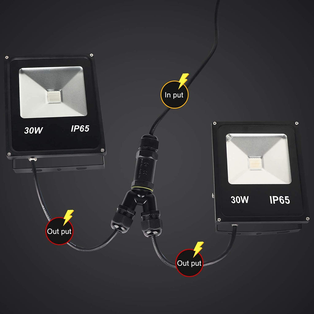 Durable 2-Way IP68 Waterproof Electrical Junction Box for Outdoor Cable Protection