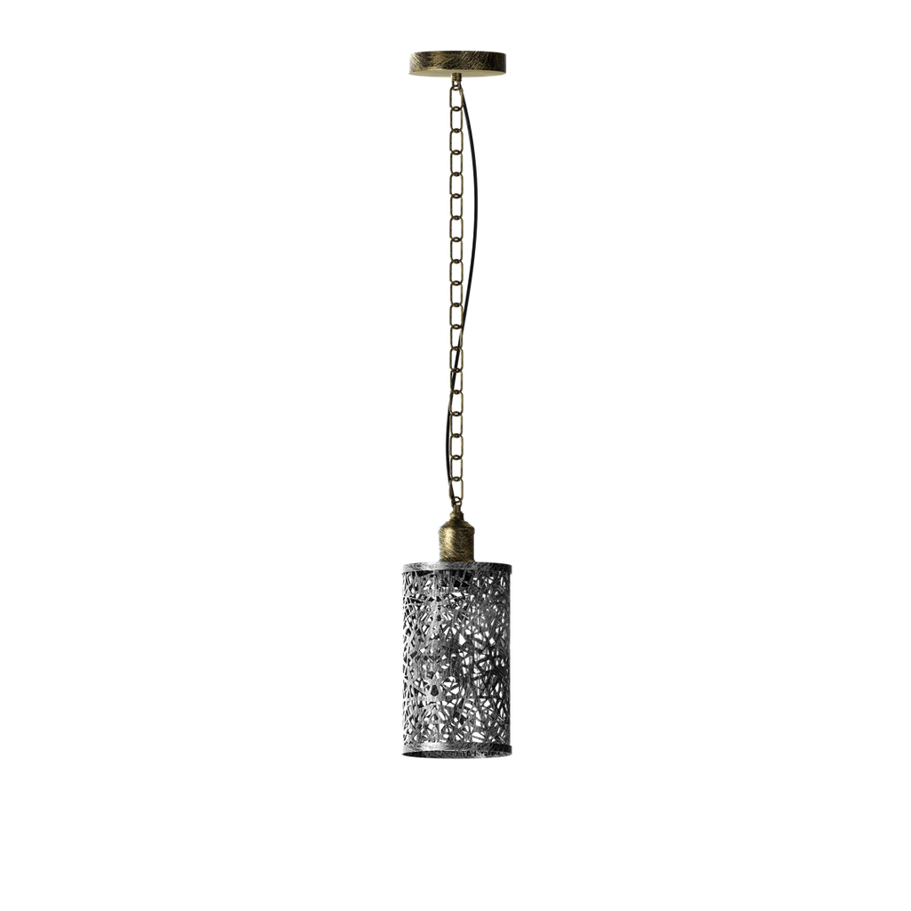 Vintage E27 Industrial Metal Wire Cage Pendant Light, Adjustable Hanging Lamp