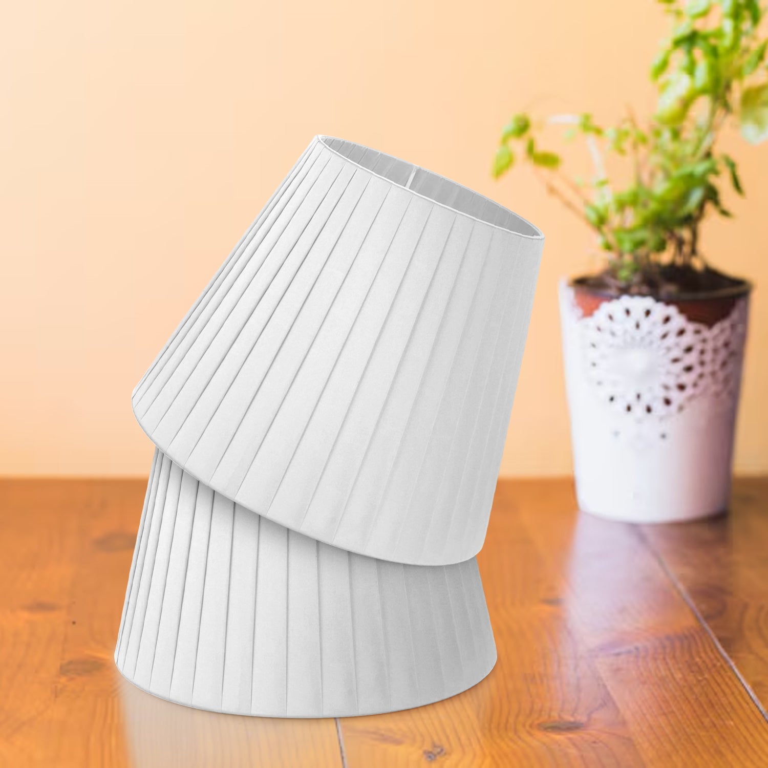 Modern Fabric Coolie Table Lampshade - Stylish Easy-Fit Light Shade