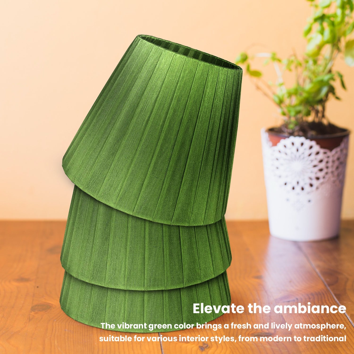 Modern Fabric Coolie Table Lampshade - Stylish Easy-Fit Light Shade