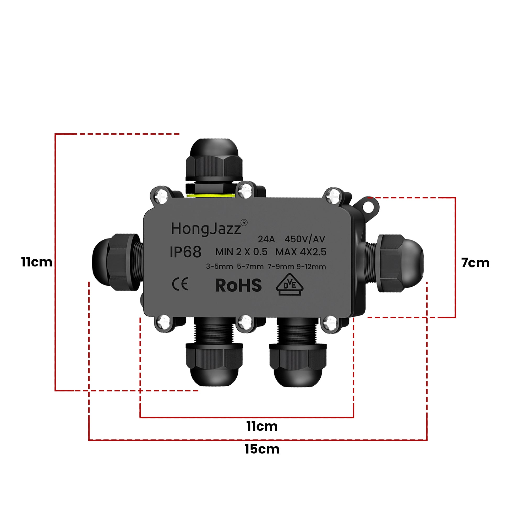 IP68 Underground Waterproof Electrical Junction Box Cable Protection Connectors