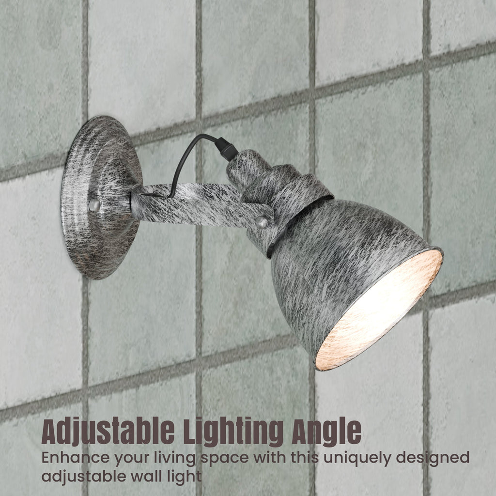 Industrial Bell Shade Dimmable Wall Sconce Light, Metal Retro Downwards Contemporary Fixture