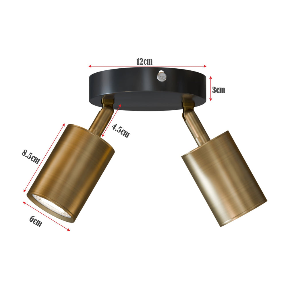 Modern Adjustable Double Head Rotatable GU10 Spotlight Ceiling Light Fixture