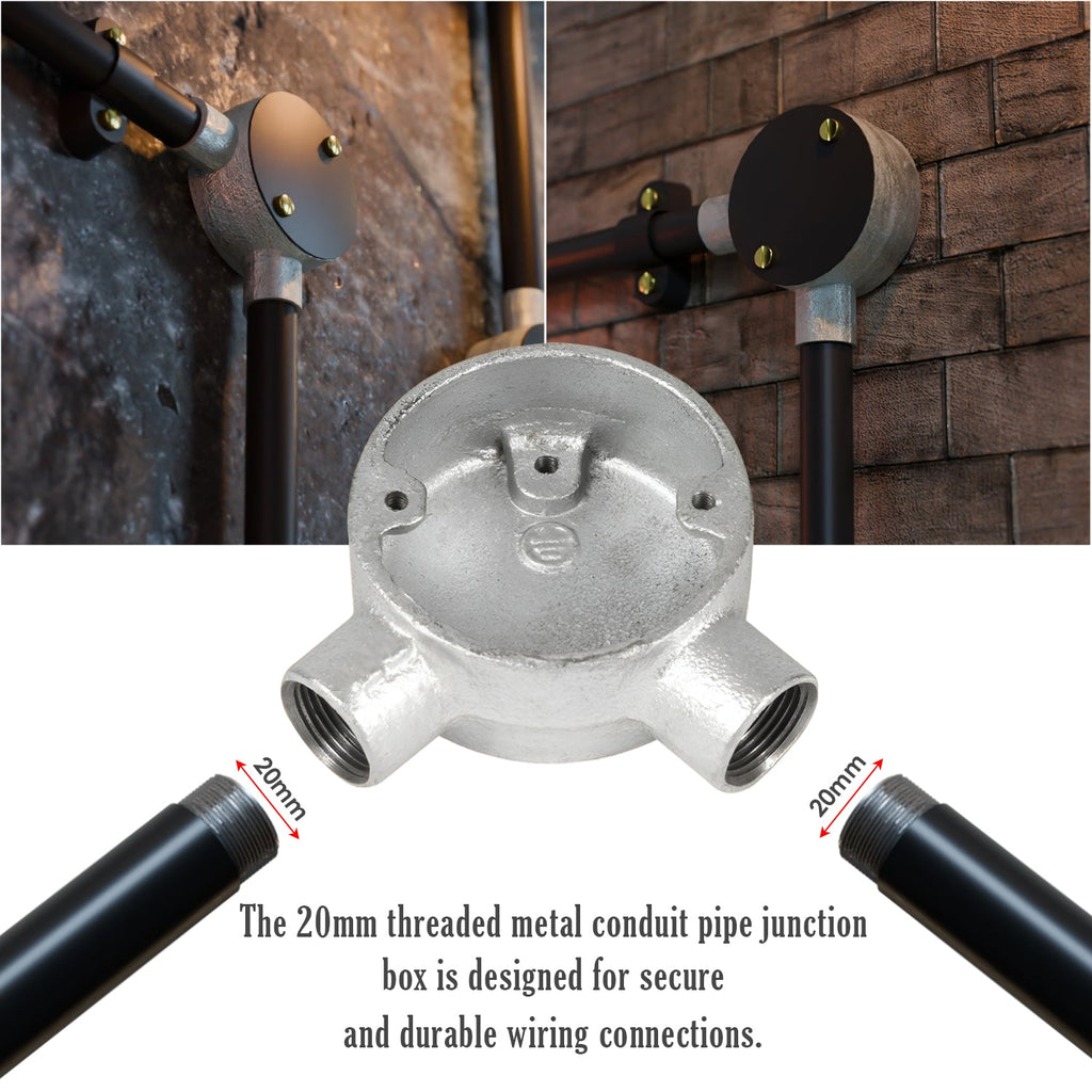 Galvanized Steel Electric Terminal Conduit Lighting Box Fitting, 20mm Thread