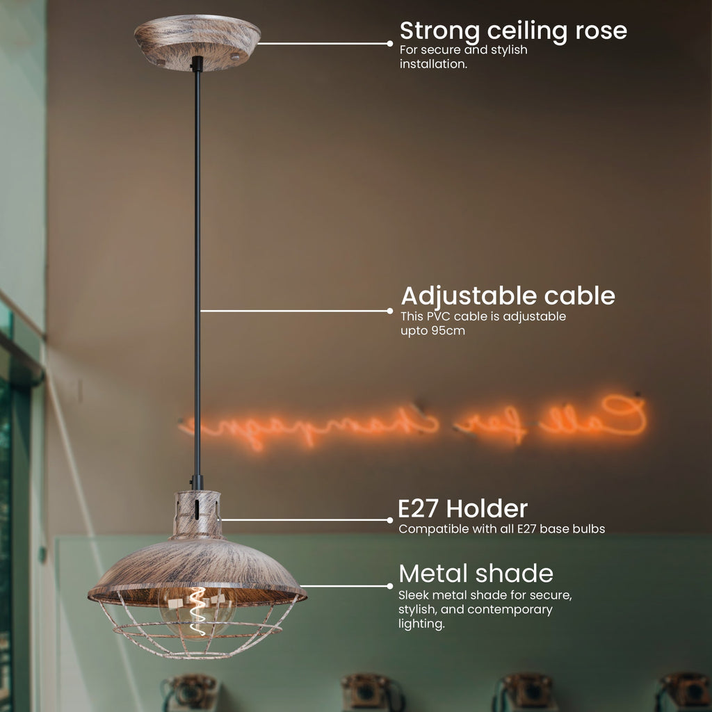 Vintage Nautical Industrial Ceiling Lamp Pendant Light ~ 5958