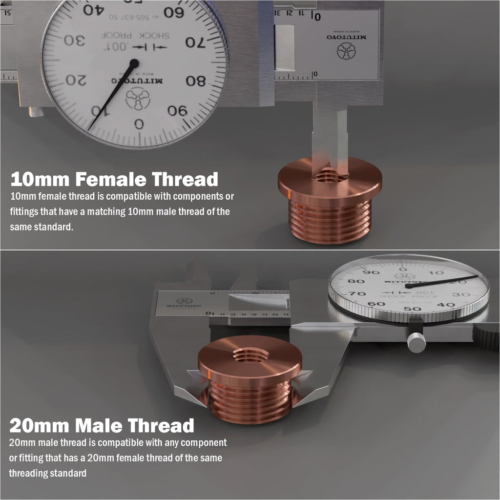 M20 Male to M10 Female Conduit Pipe Thread Bush Reducing Connector Fitting