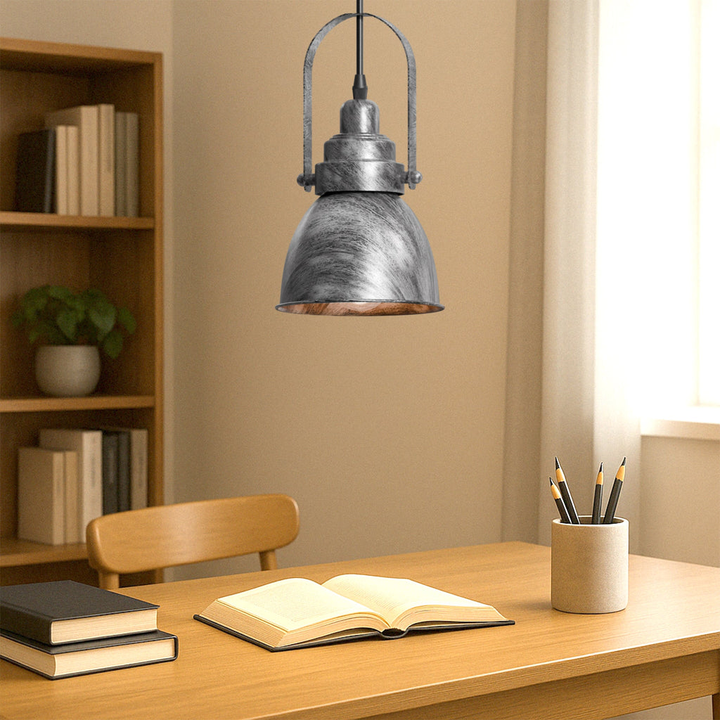 Black Metal Single Head Adjustable Pendant Light~6117