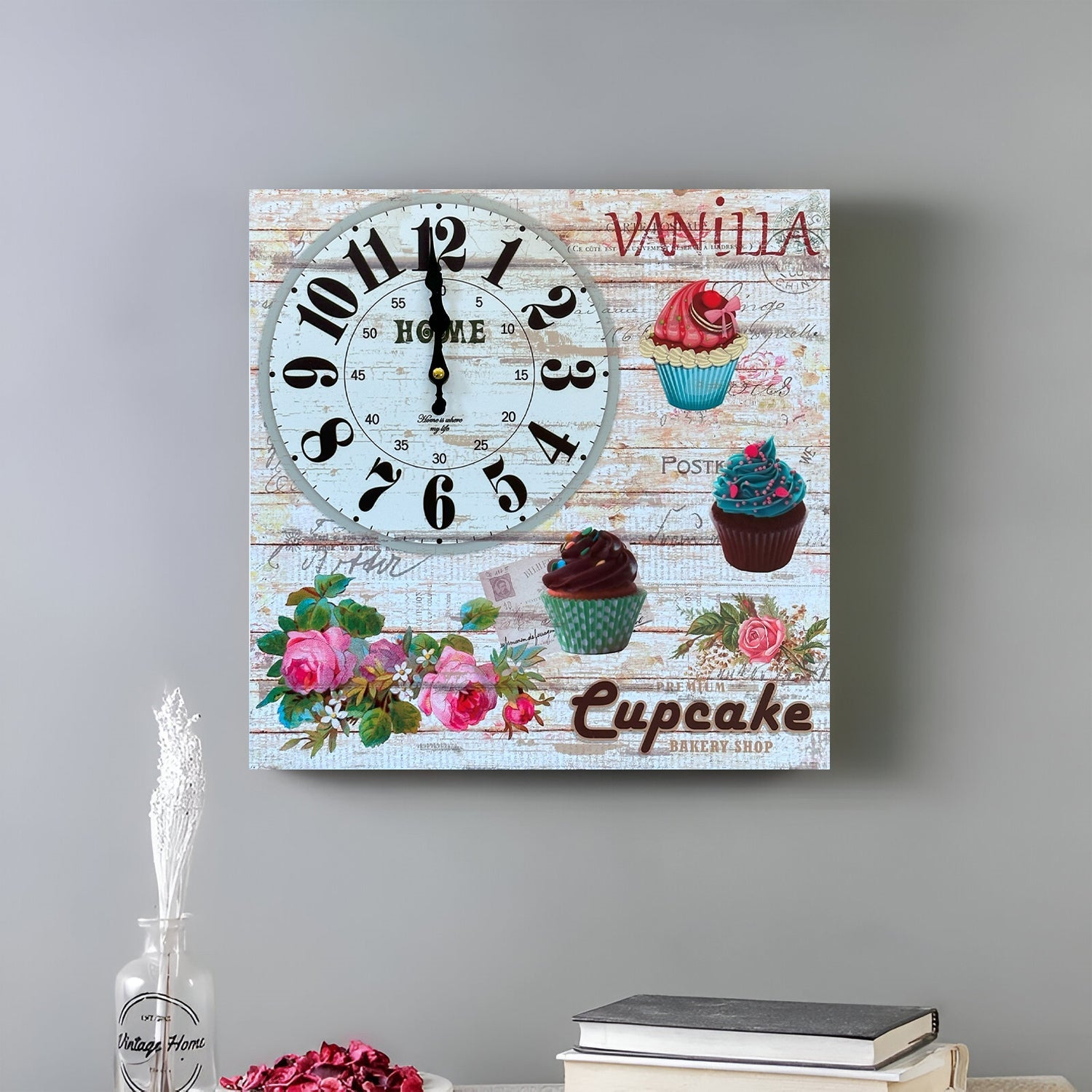 Modern Frameless Paris Eiffel Tower Wall Painting clock -5557