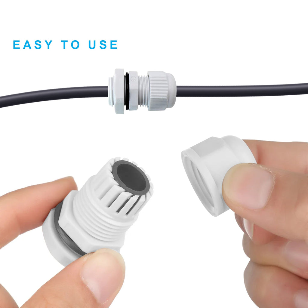 Durable IP68 Waterproof Nylon Plastic Gland Wire Cable Connector for Outdoor Electrical Wiring