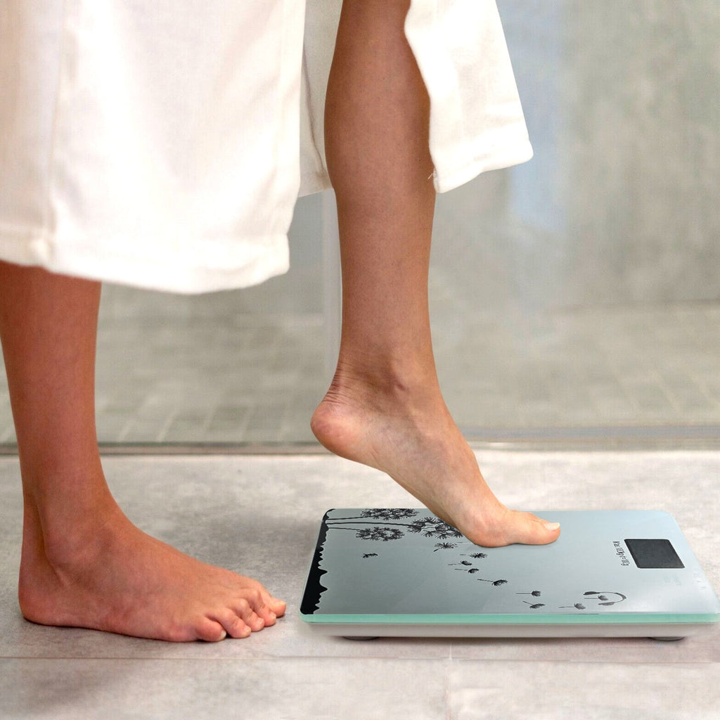 Accurate Digital Printed Glass Bathroom Scale for Stylish Weight Tracking