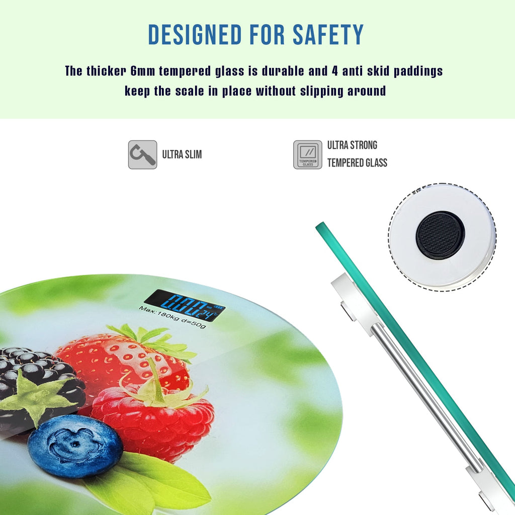 Accurate Digital Bathroom Scale for Weight Loss - Stylish Body Weighing Machine