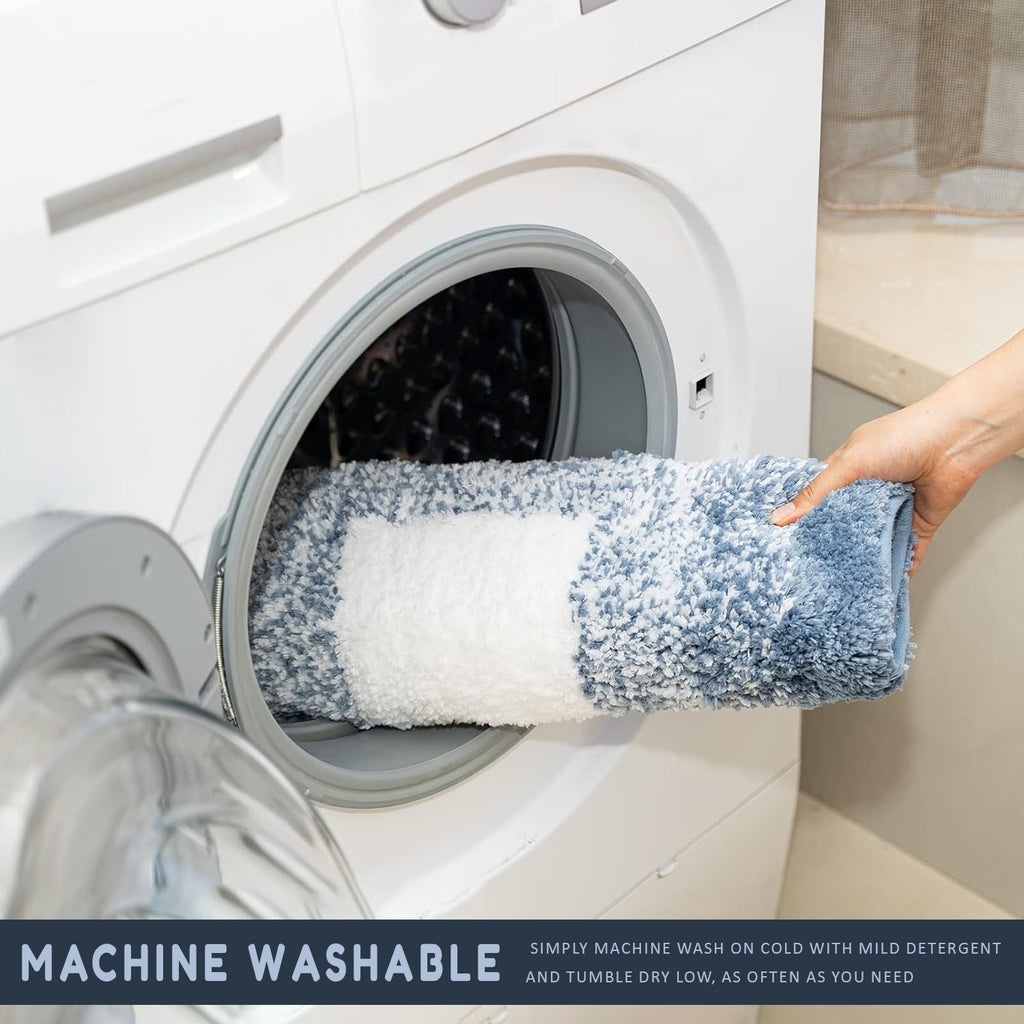 Soft Non-Slip 2-Piece Microfiber Bath and Pedestal Mat Set