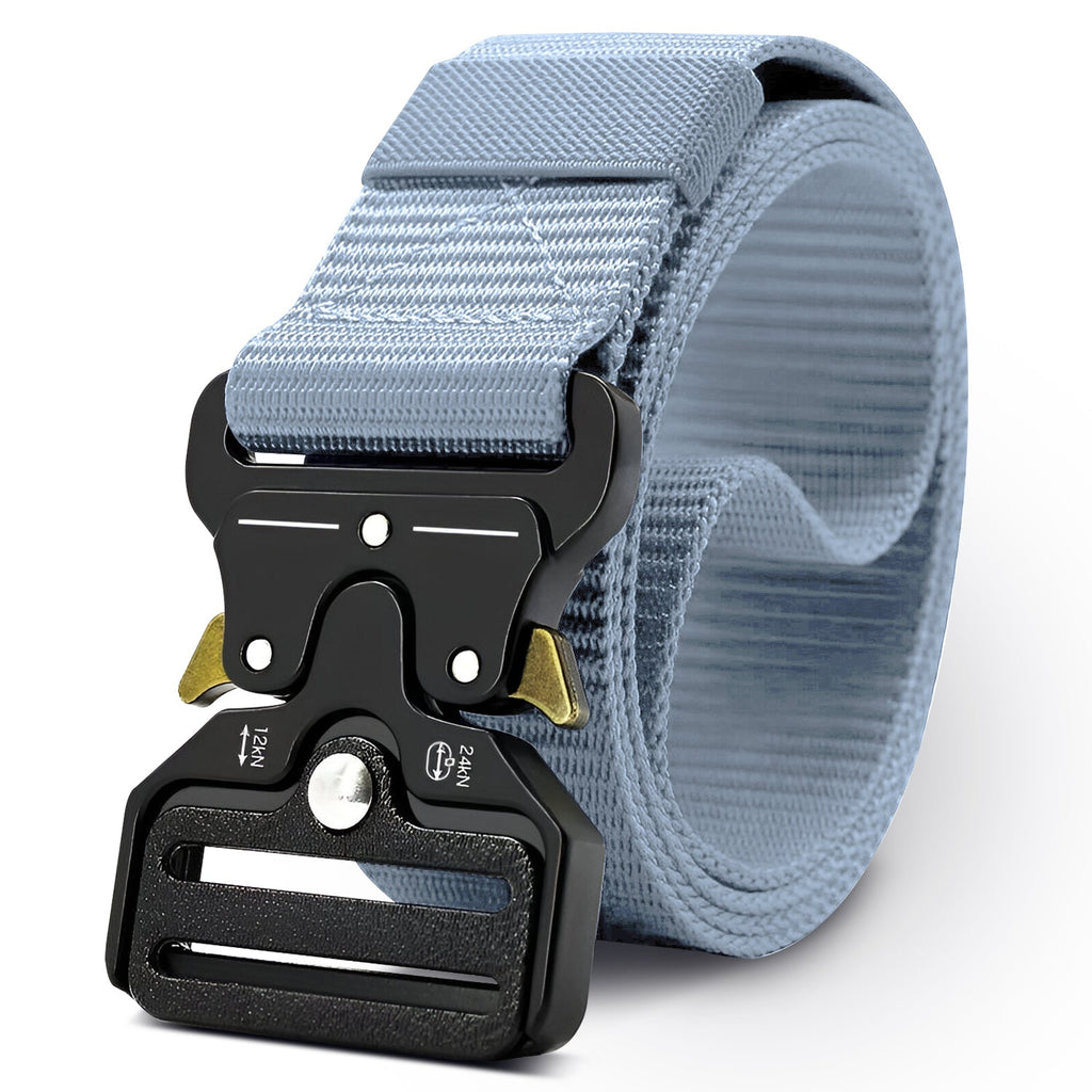 Men's Fabric Trim Adjustable Buckle Dress Belt 2-Pack for Casuals