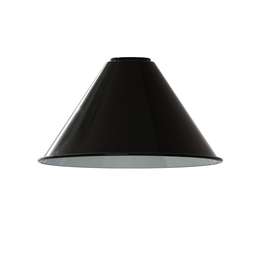 Industrial Cone Shade Metal E27 Ceiling Pendant Light, Modern Black Hanging Lamp