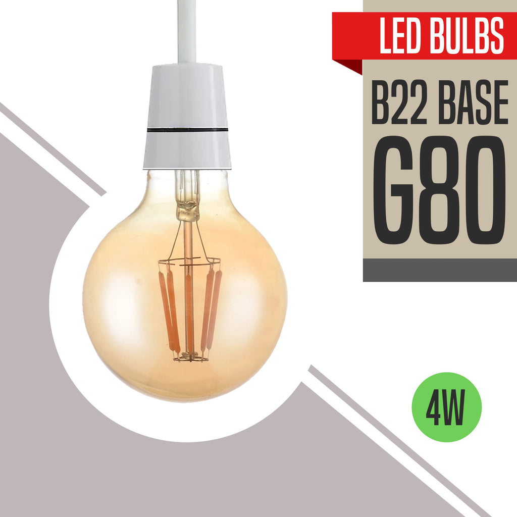 Vintage Edison LED B22 Dimmable Filament Bulb - Energy Saving Amber Glass