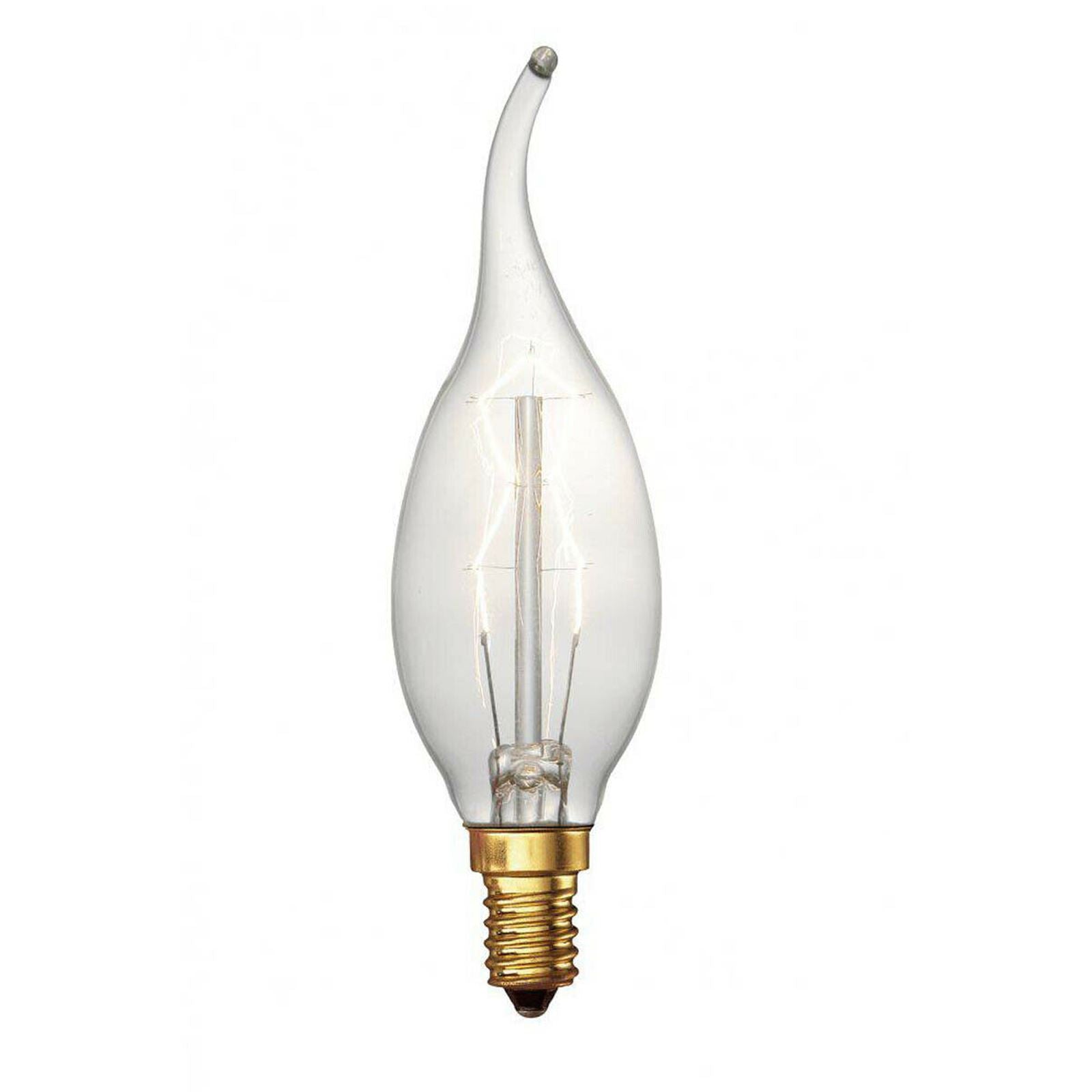 Retro Edison C35 Candle Bulb: 60W E14 Dimmable Warm White Filament Lamp