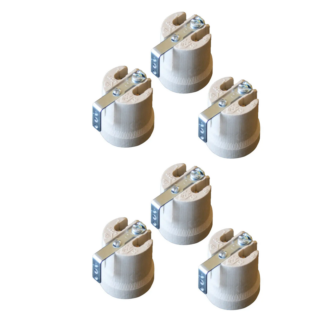 Durable White Ceramic E27 Edison Screw Bulb Holder Max 60W for Heat Lamps
