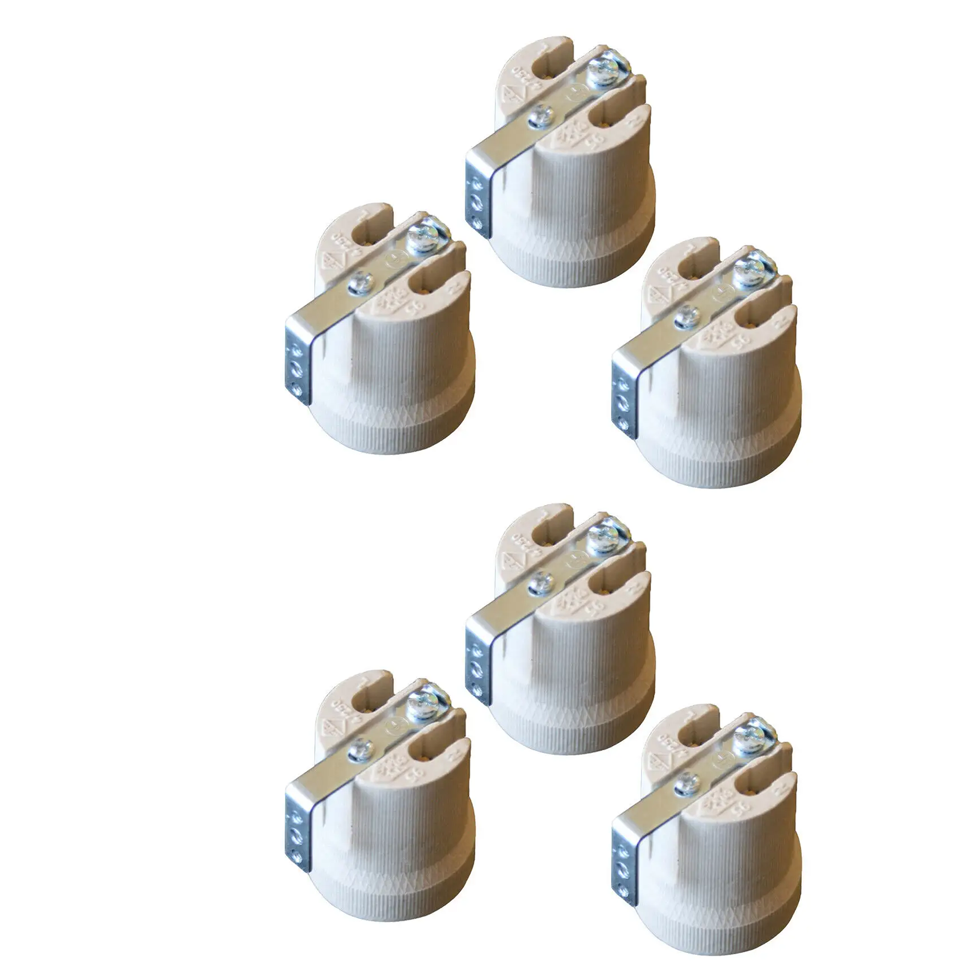 Durable White Ceramic E27 Edison Screw Bulb Holder Max 60W for Heat Lamps