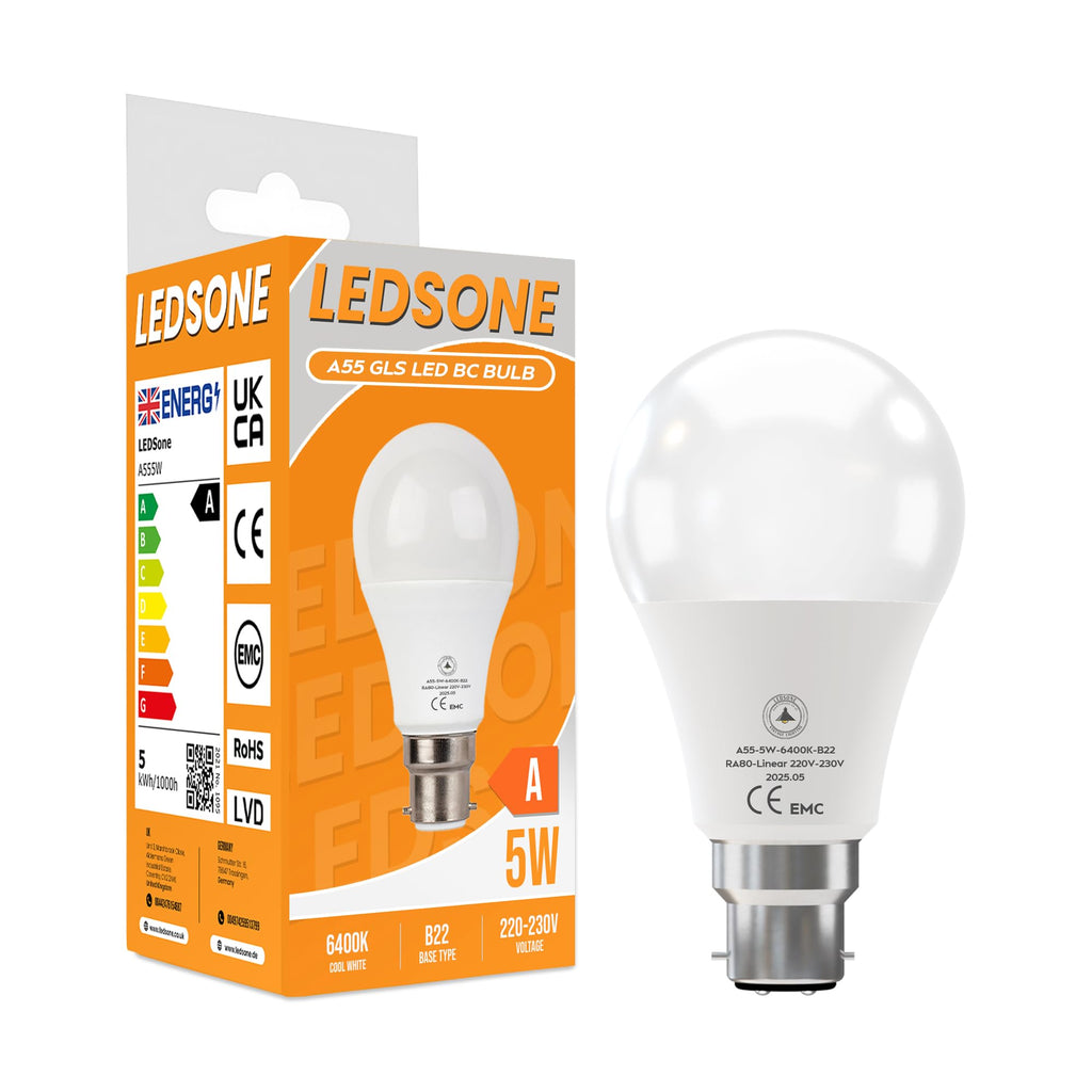 5W B22 Bayonet Bulb Globe Cool White LED light Bulb~6261