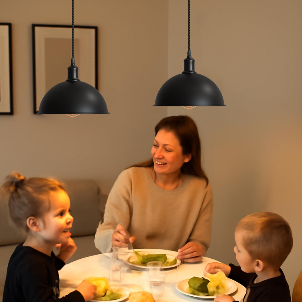 Vintage Industrial 2-Head Dome Pendant Light | Adjustable ~6145