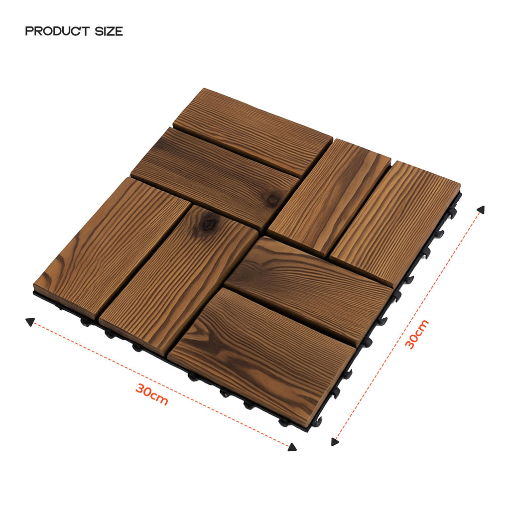 Outdoor Wooden Look Composite Decking Tiles 30cm ~6355