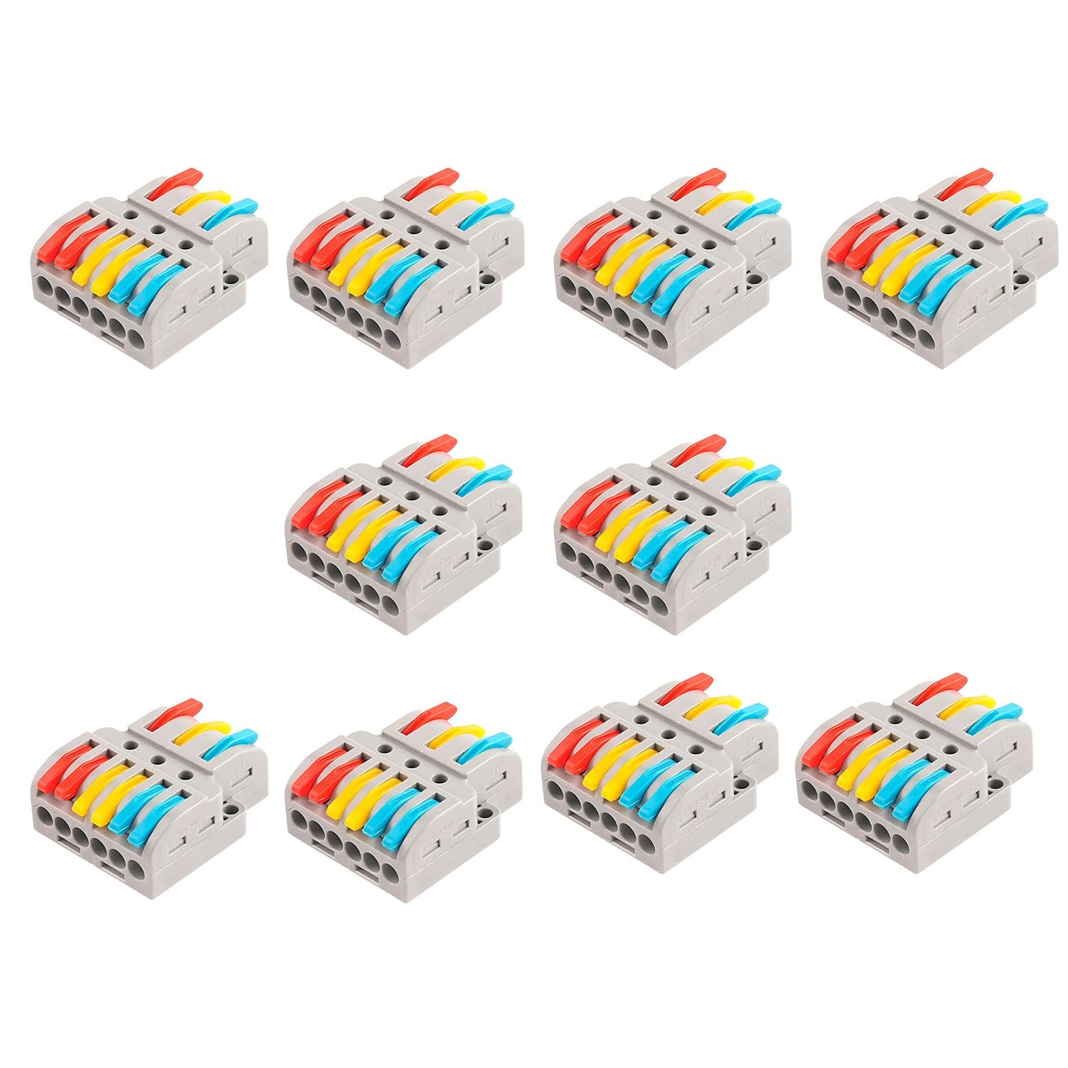 3-Port Lever-Nut Quick Splicing Compact Wire Connectors Terminal Block