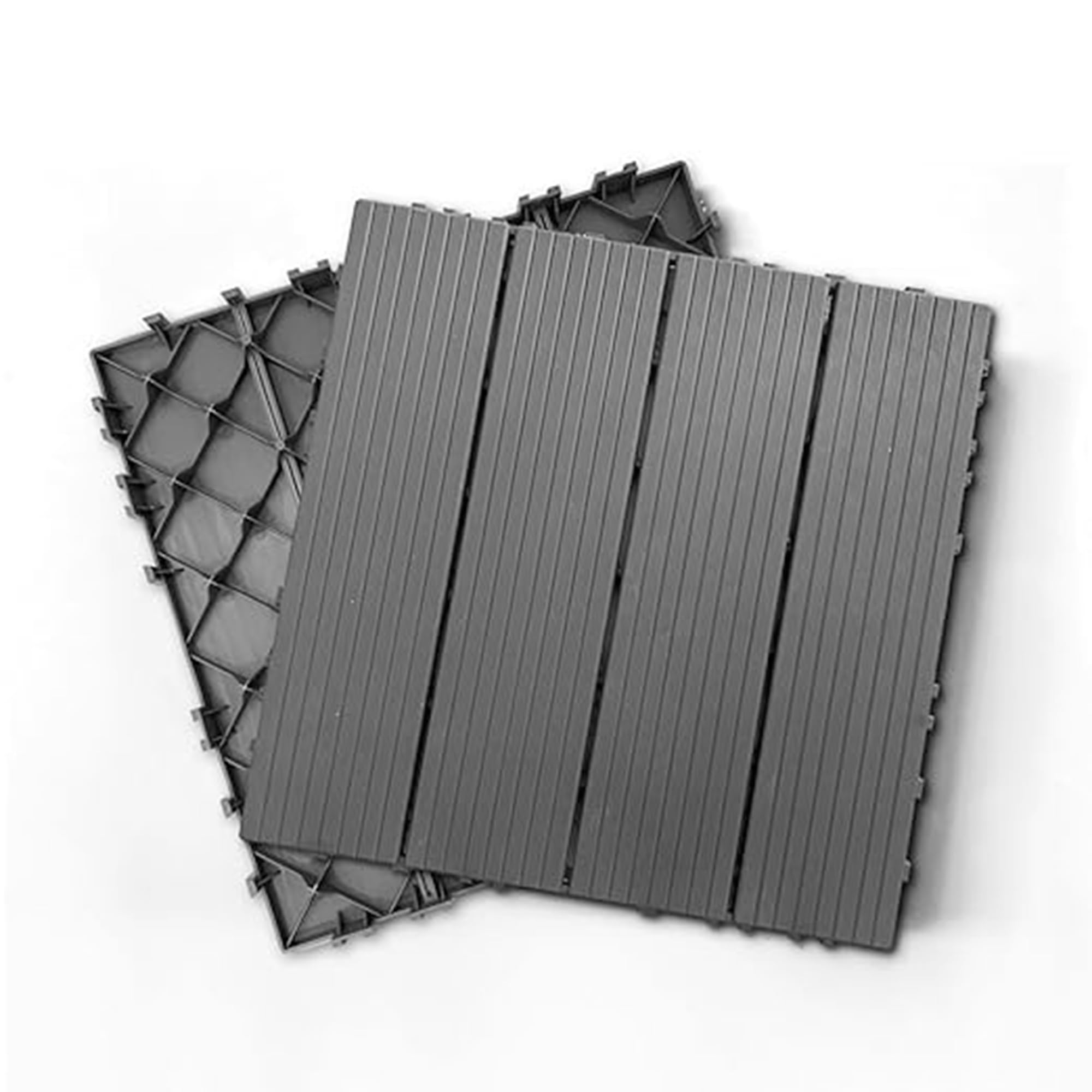 Outdoor Plastic Interlocking Patio Tiles ~6356