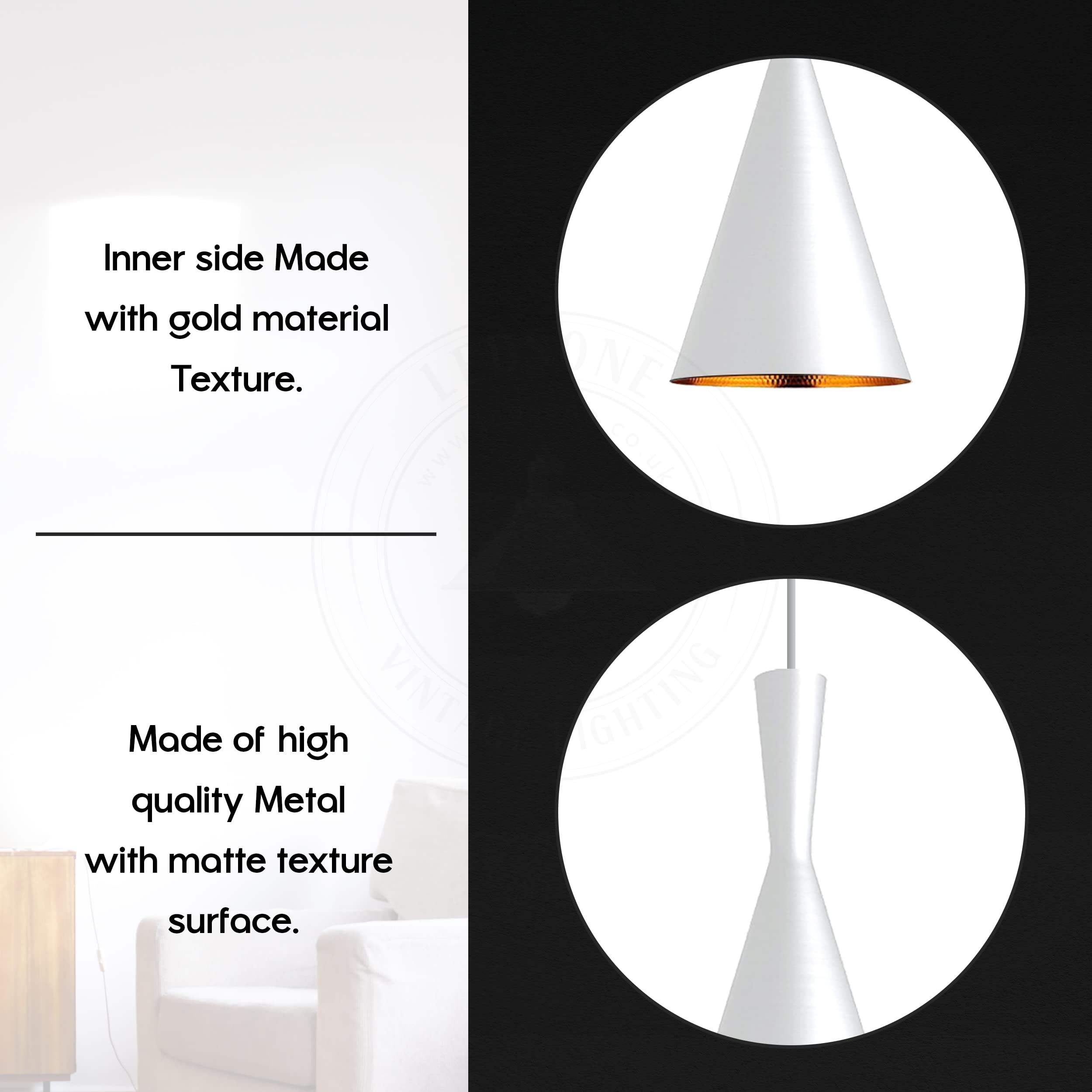 Industrial Metal 3 Head Ceiling Lamp Fixture ~6317