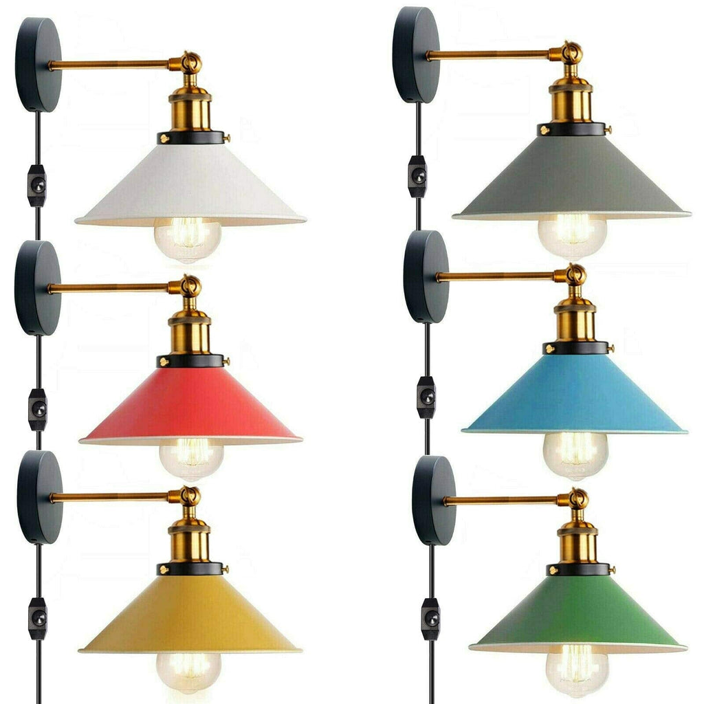 Industrial Indoor Plug in Wall Light with Dimmer ~6332