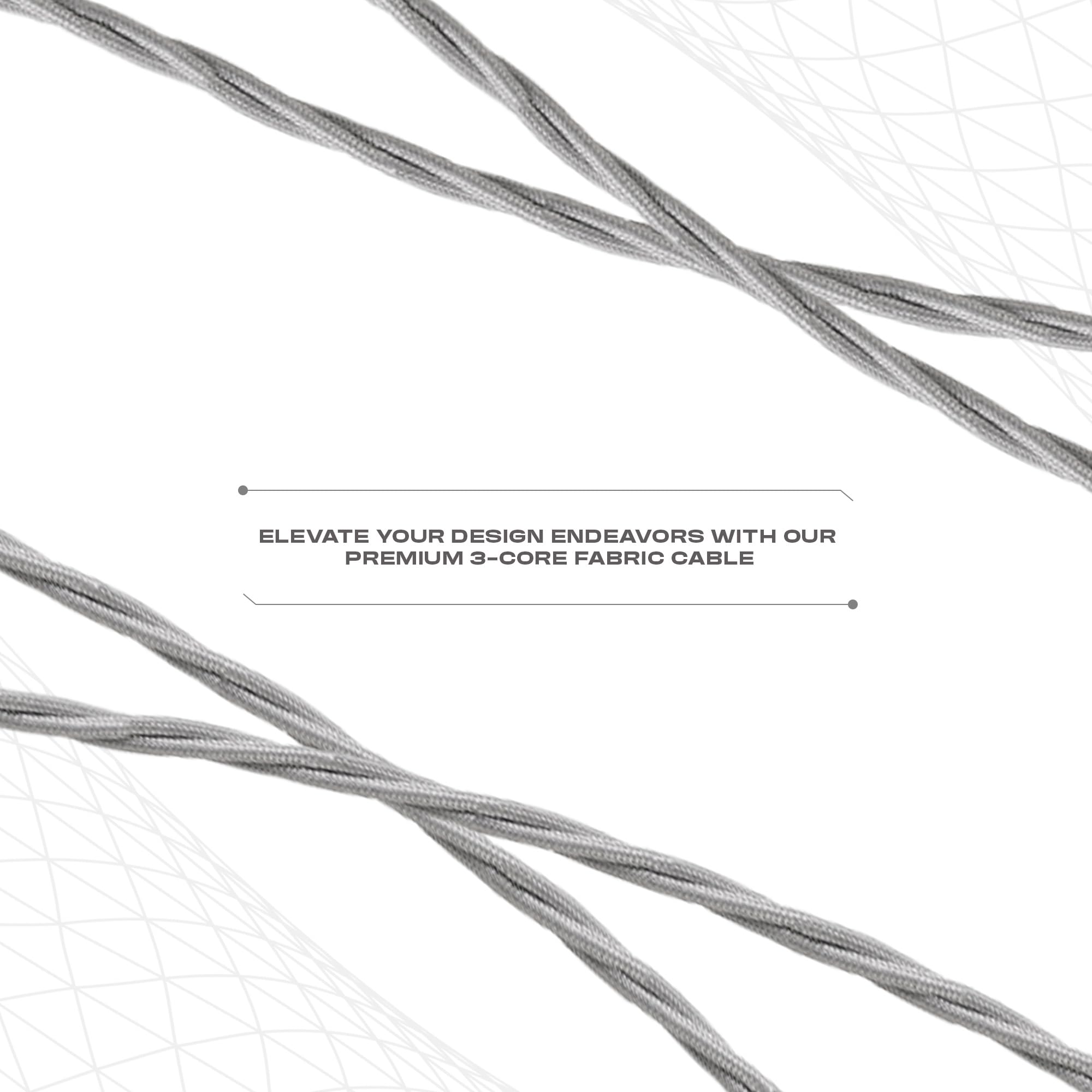 Electrical Cable 3 Core Braided Cord