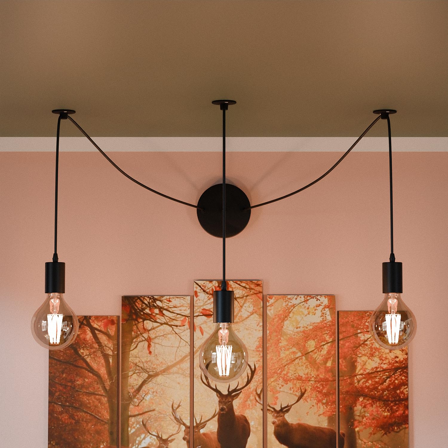 Industrial LED Chandelier Light Fixture ~6376